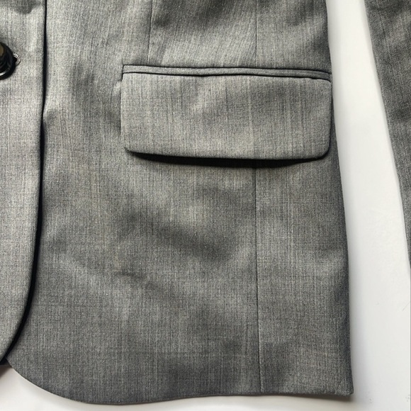 J. Crew Heather Gray Wool Blend 2 Button Notched Blazer Size 4 - Picture 6 of 11